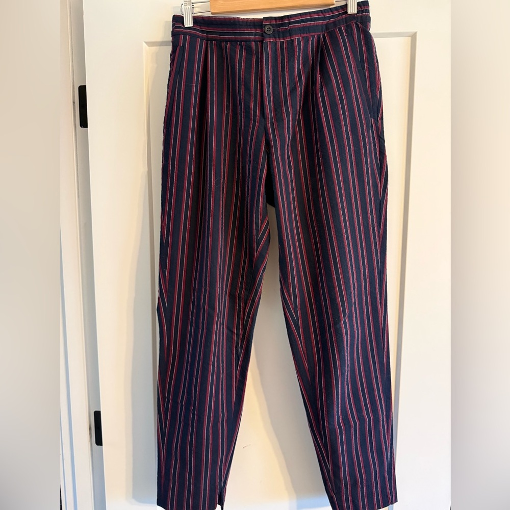 Marceau - Striped Navy & Red Women’s Pants & Pair of stripe wht & gray size 8/10